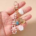 Ocean Charm Keychain With Shells And Beads - Color_02