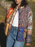 Mixed Paisley Patchwork Quilted Jacket - Floral
