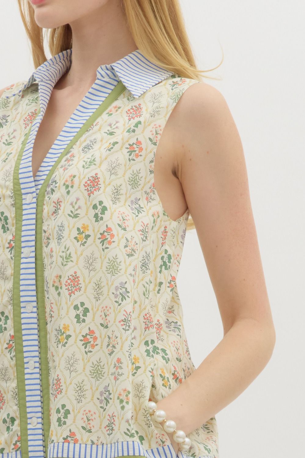 Boho Floral Ruffle Hem Mini Dress - Green - 2