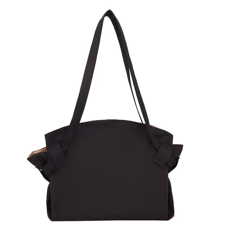 Slouchy Knot Detail Shoulder Tote Bag - Black
