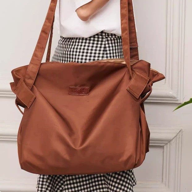 Slouchy Knot Detail Shoulder Tote Bag