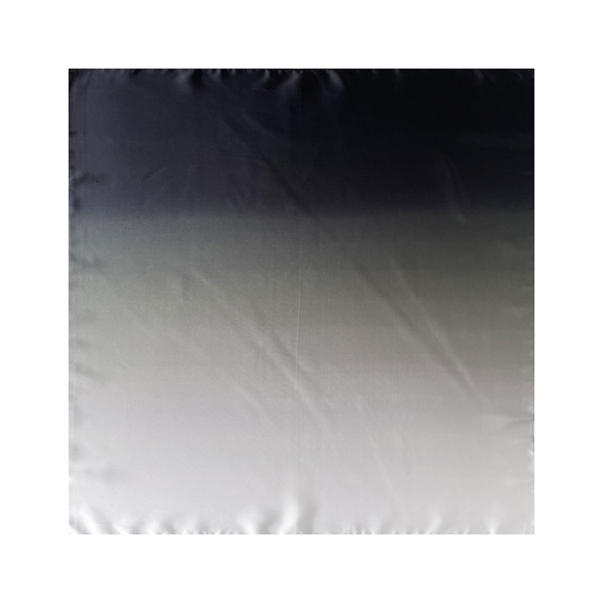 Ombre Satin Square Scarf Bandana - Black