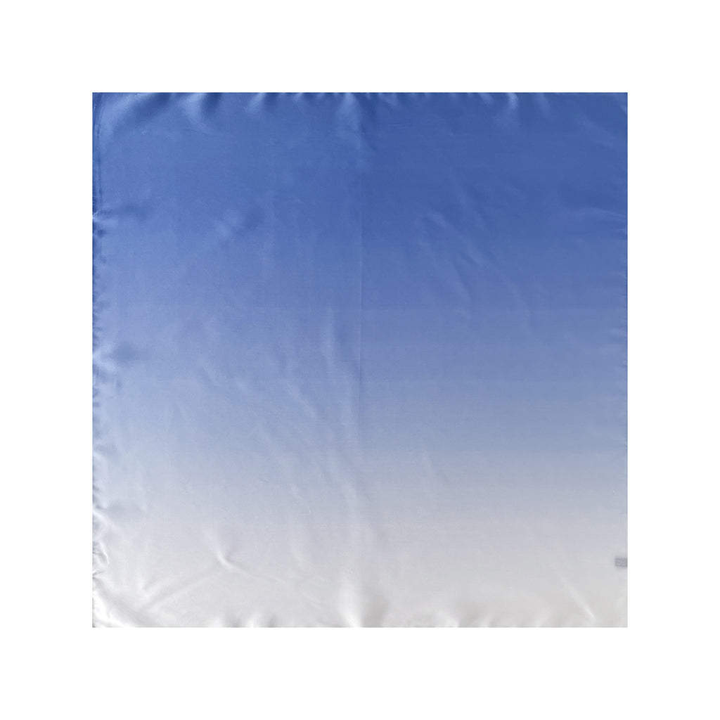 Ombre Satin Square Scarf Bandana - Blue