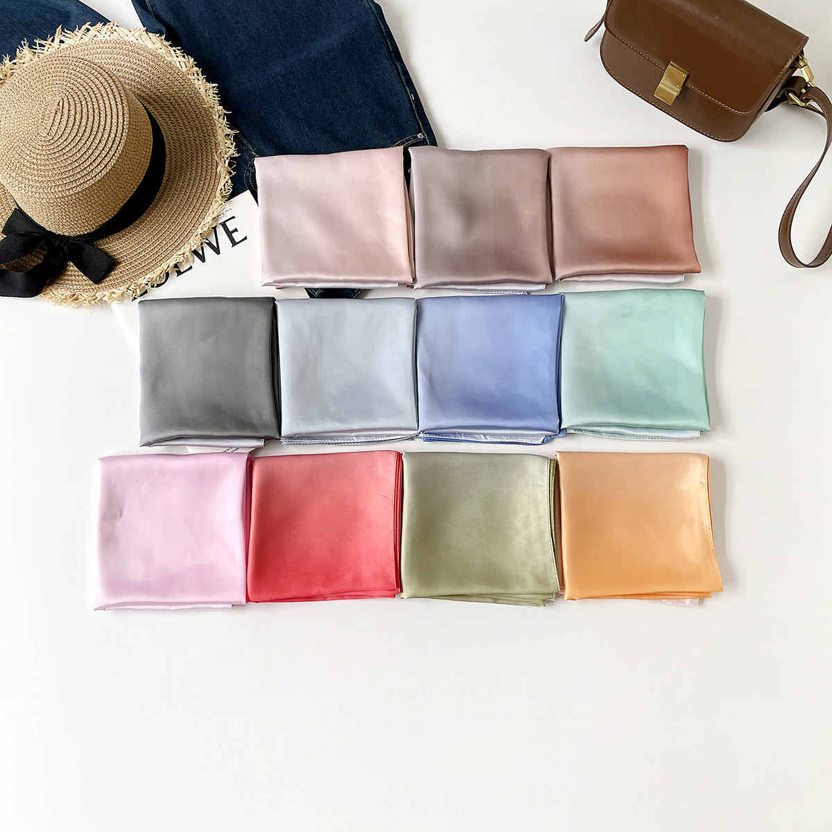 Ombre Satin Square Scarf Bandana - view 2