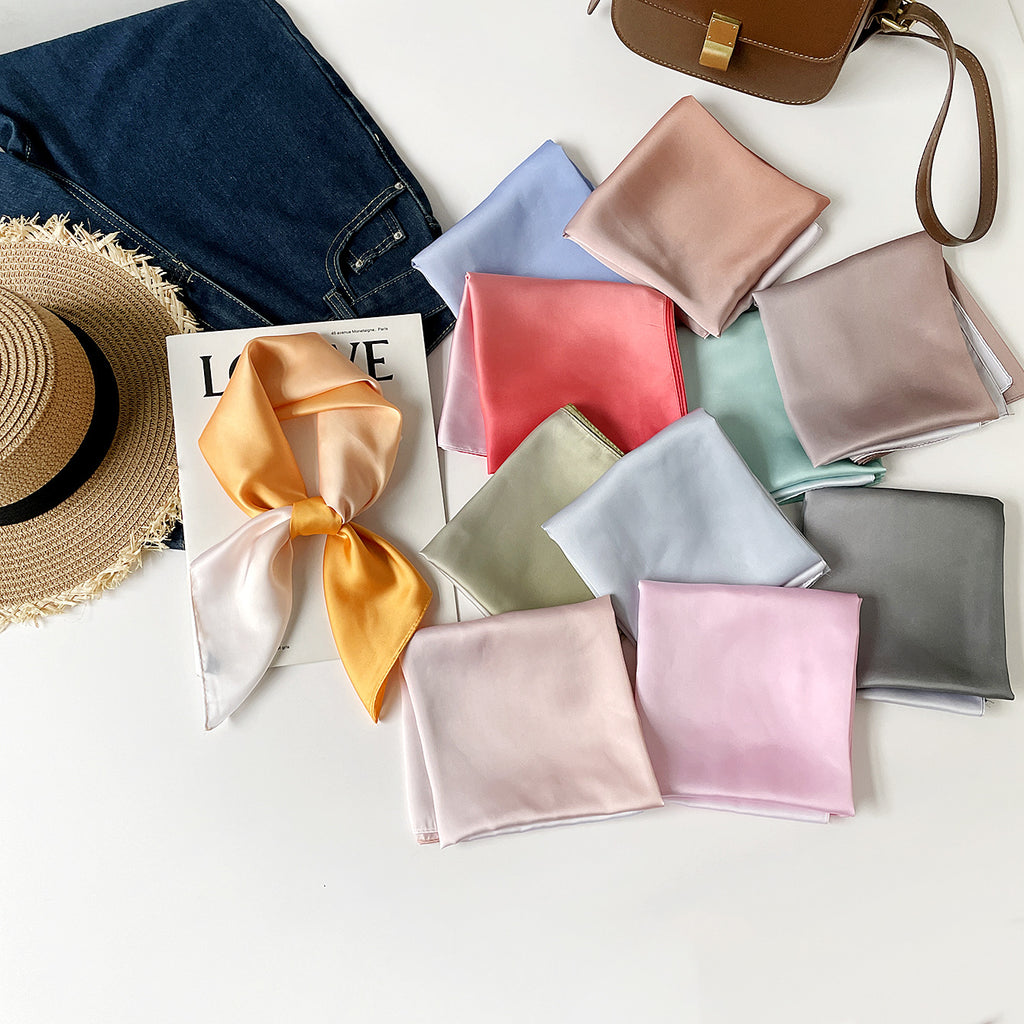 Ombre Satin Square Scarf Bandana - view 3