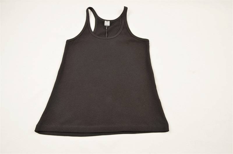 Spaghetti Strap Cotton Cami Tank - Black - 3