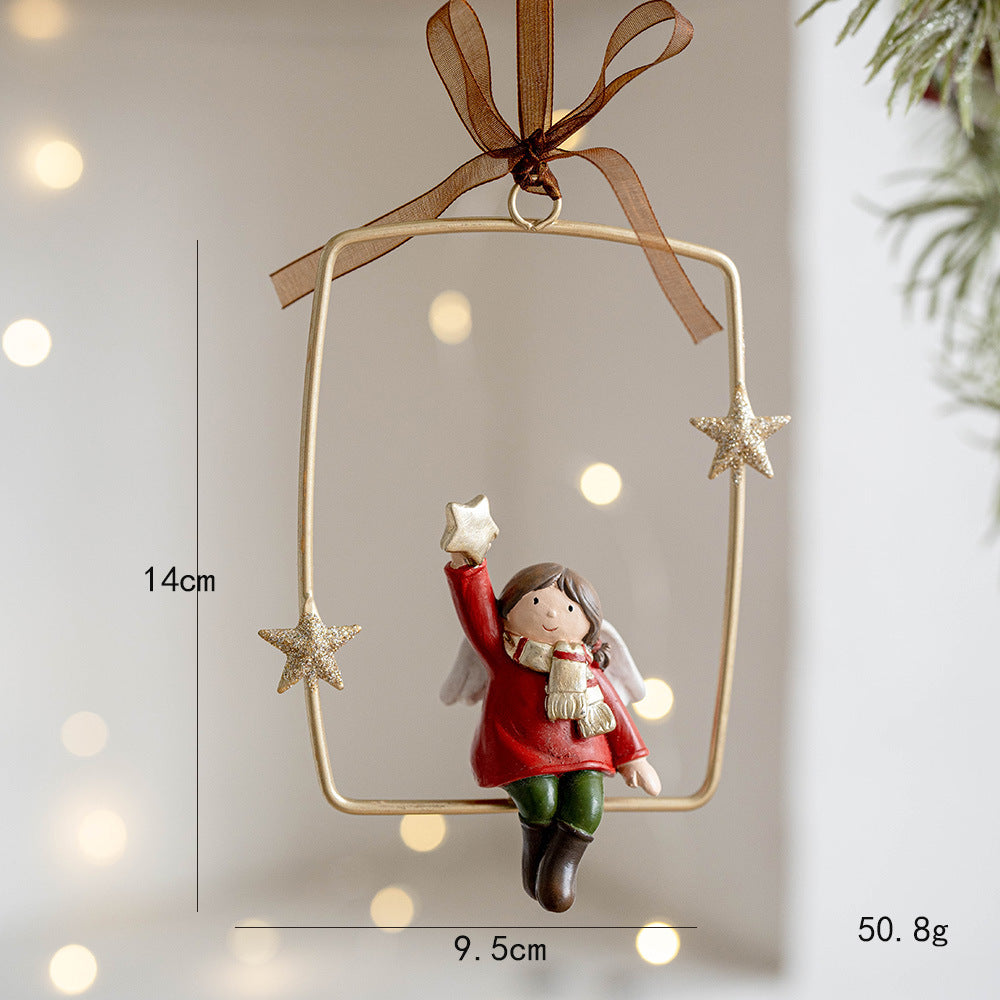 Vintage Style Resin Christmas Hanging Ornament - NO-11