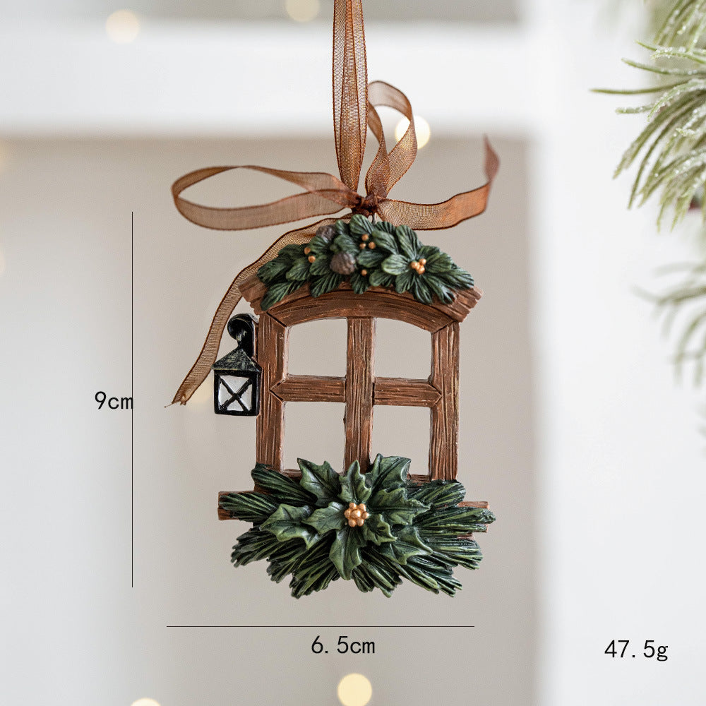 Vintage Style Resin Christmas Hanging Ornament - NO-13