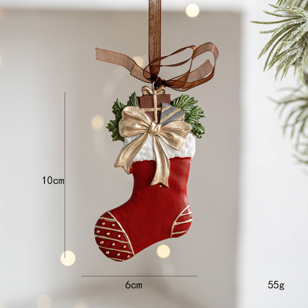 Vintage Style Resin Christmas Hanging Ornament - NO-14