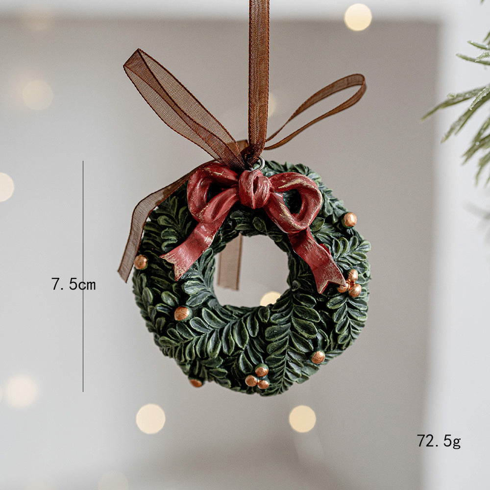 Vintage Style Resin Christmas Hanging Ornament - NO-15