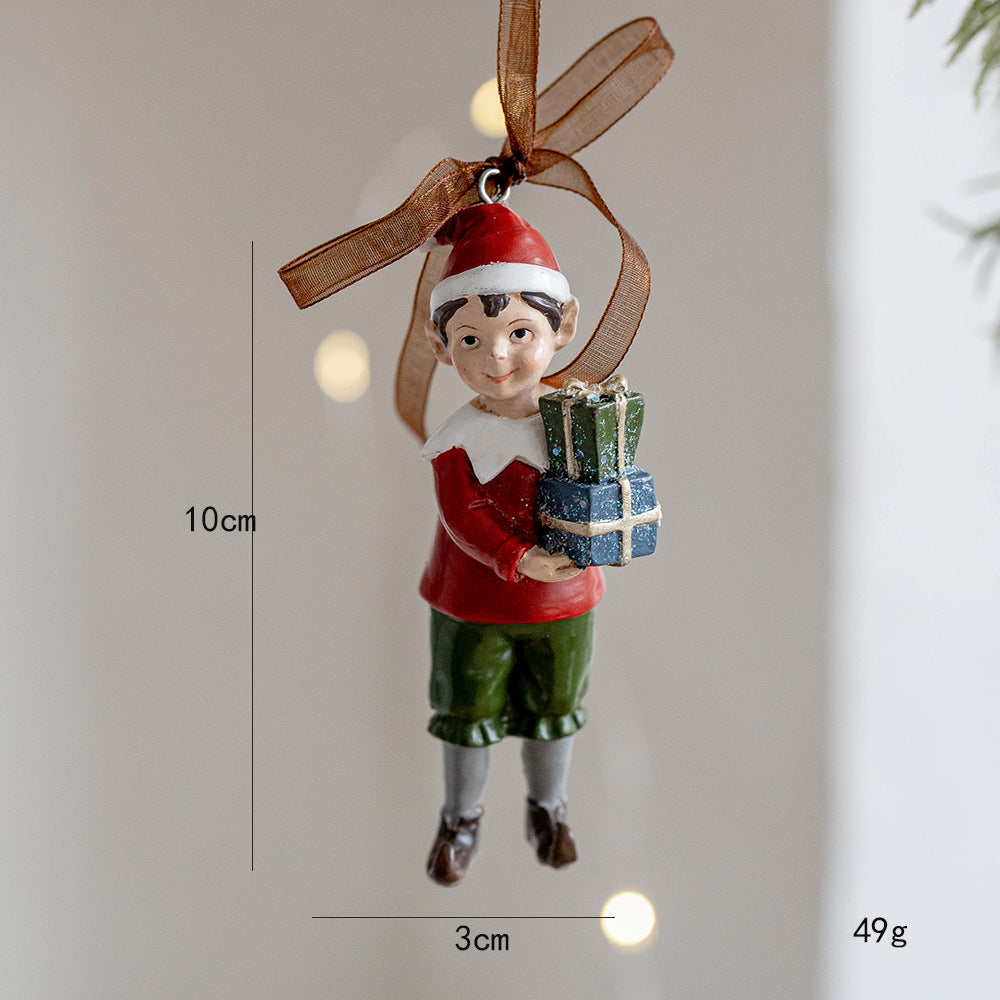 Vintage Style Resin Christmas Hanging Ornament - NO-3