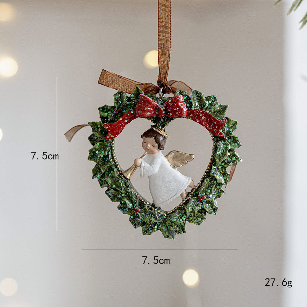 Vintage Style Resin Christmas Hanging Ornament - NO-6