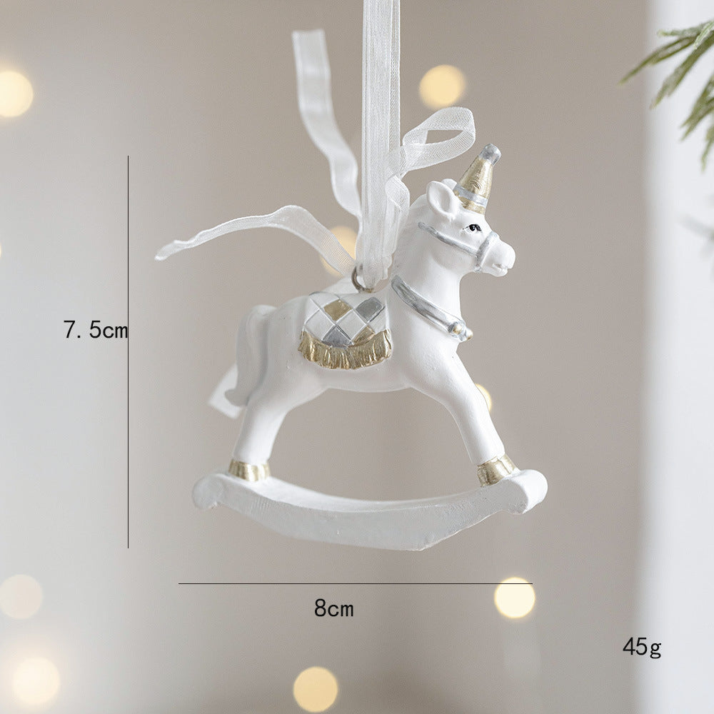 Vintage Style Resin Christmas Hanging Ornament - NO-7