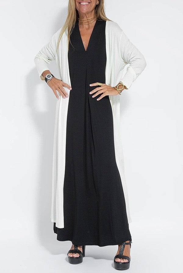 Sleeveless Maxi Dress and Duster Cardigan Set - view 2