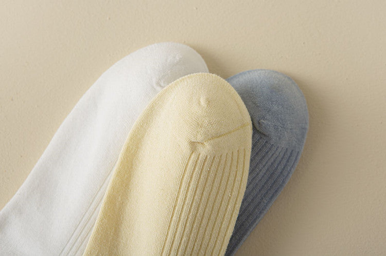 Ruffle Lettuce Cuff Ribbed Ankle Socks - White - 4