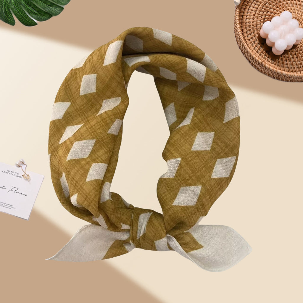 Square Bandana Scarf With Floral Prints - C14