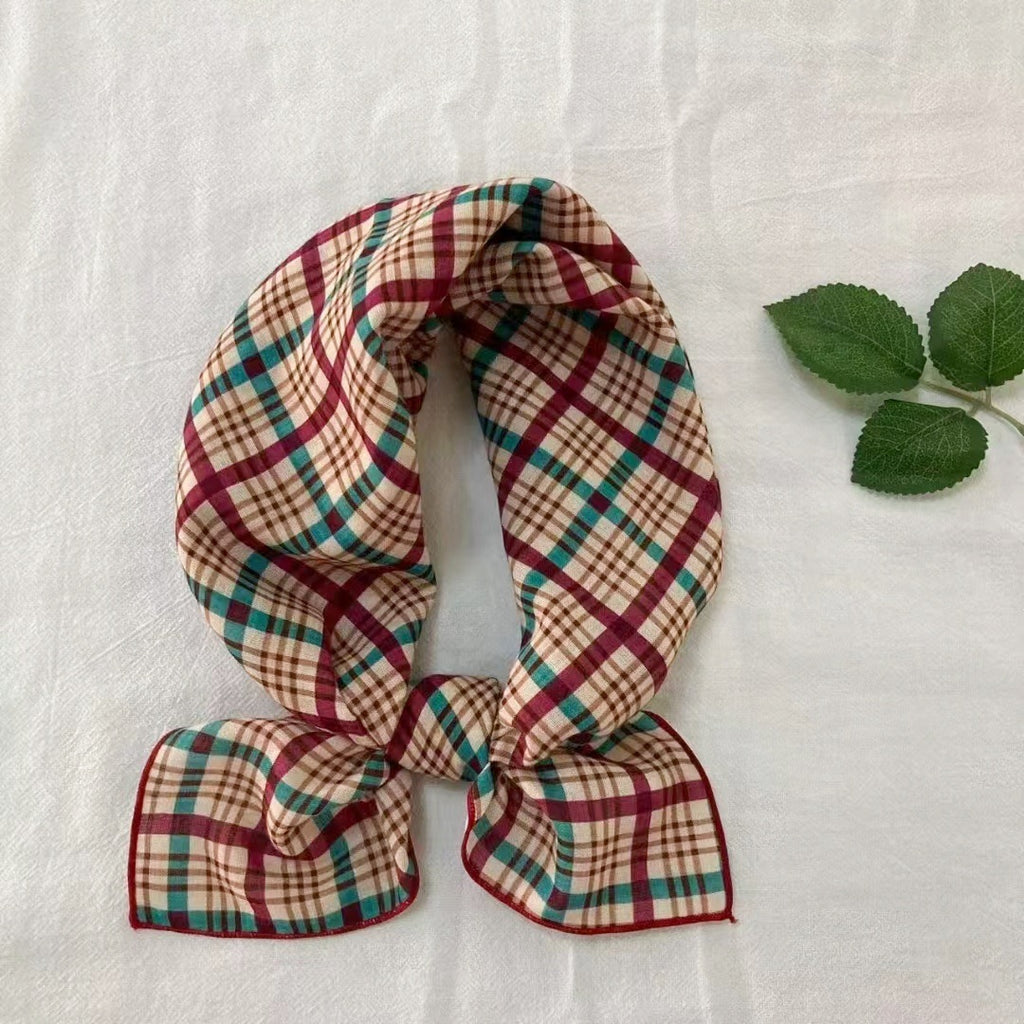 Square Bandana Scarf With Floral Prints - C2