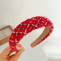 Festive Check Tweed Padded Headband - NO_02
