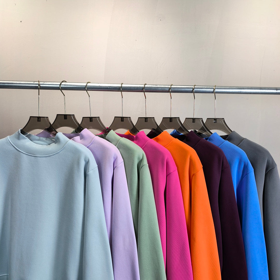 Brushed Fleece Mock Neck Drop Shoulder Sweatshirt - view 10
