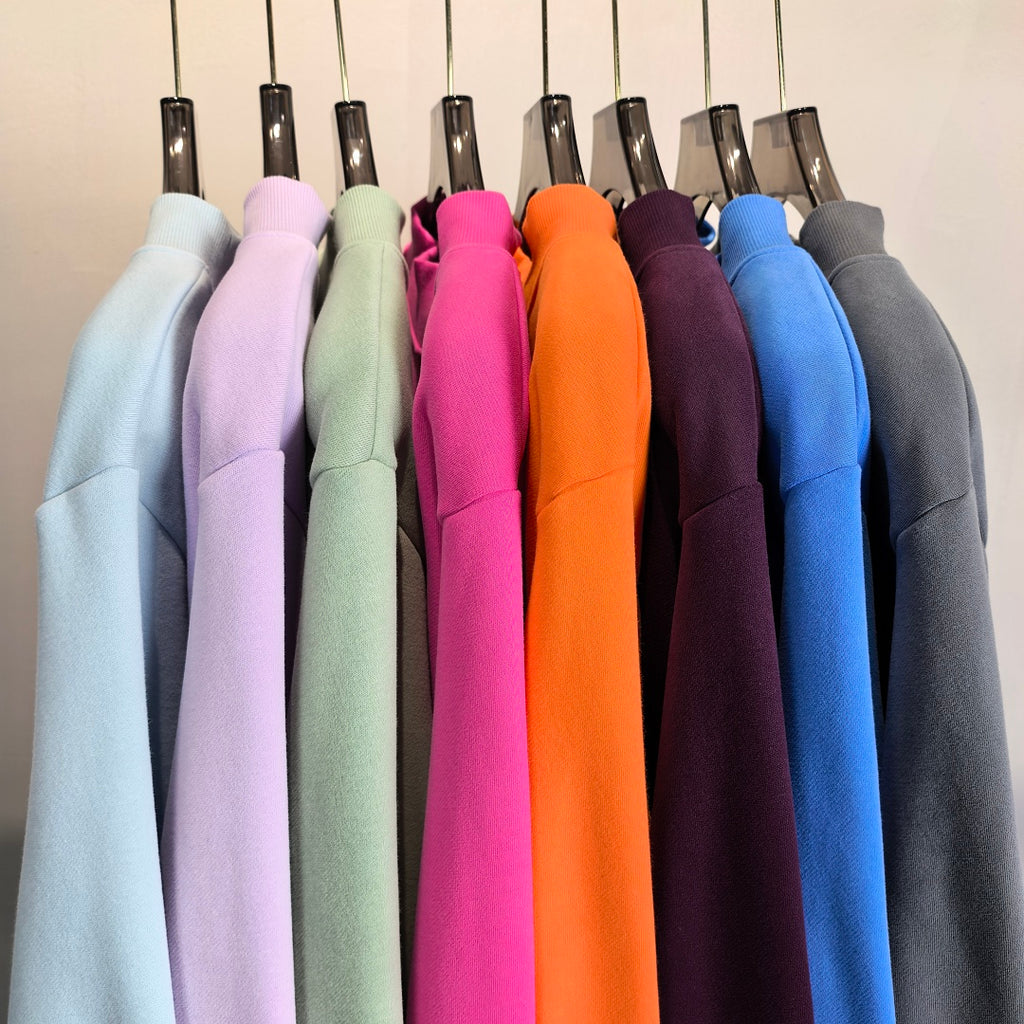 Brushed Fleece Mock Neck Drop Shoulder Sweatshirt - view 15