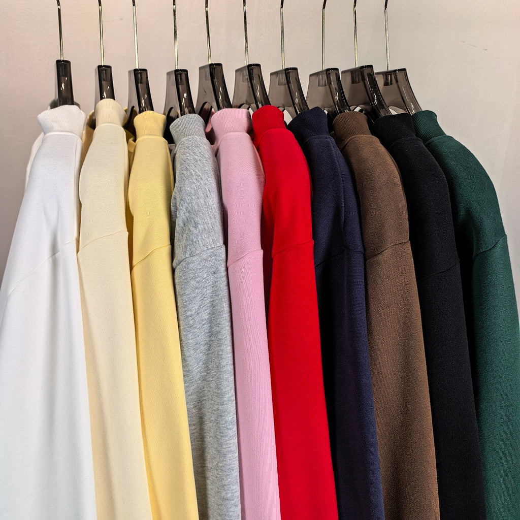 Brushed Fleece Mock Neck Drop Shoulder Sweatshirt - view 22