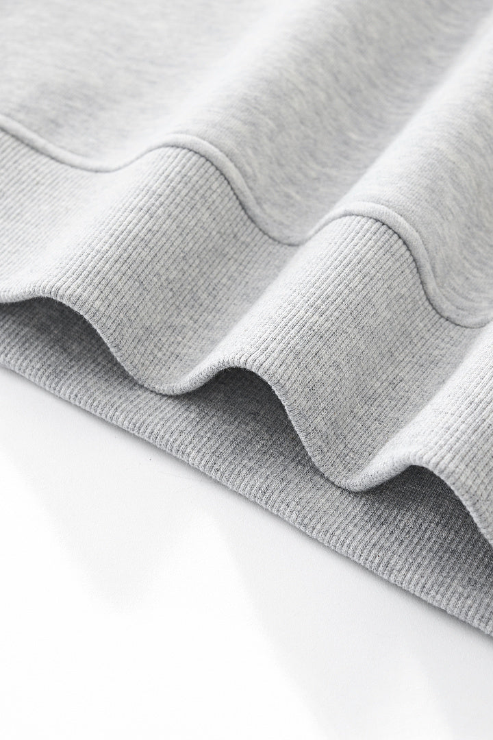 Brushed Fleece Mock Neck Drop Shoulder Sweatshirt - view 5