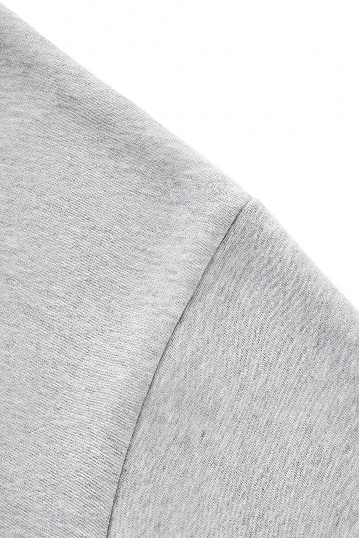 Brushed Fleece Mock Neck Drop Shoulder Sweatshirt - view 7