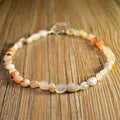 Polished Gemstone Bead Choker Necklace - NO-2