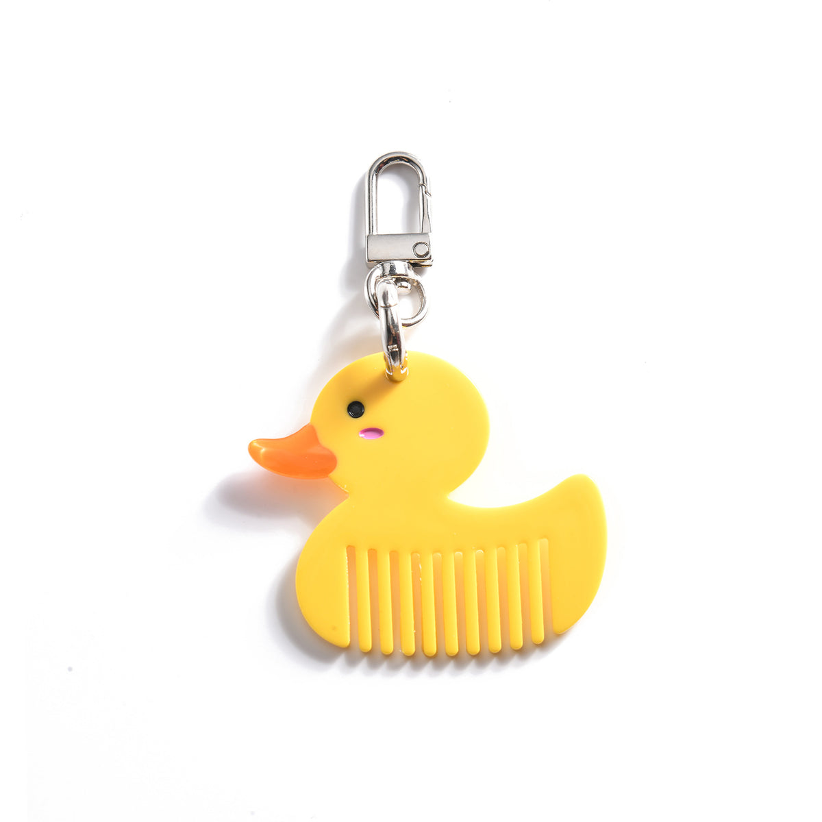 Cat And Duck Mini Comb Keychain Charm - Duck