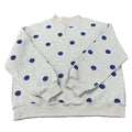Brushed Polka Dot Drop Shoulder Sweatshirt - Grey