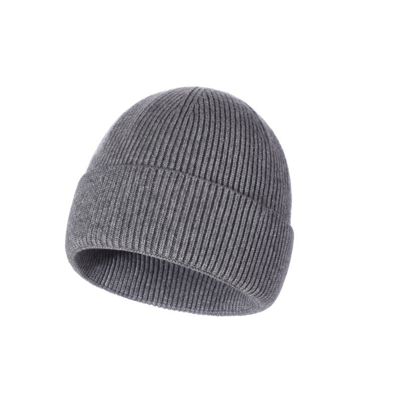Everyday Fine Rib Fold Cuff Beanie - Grey