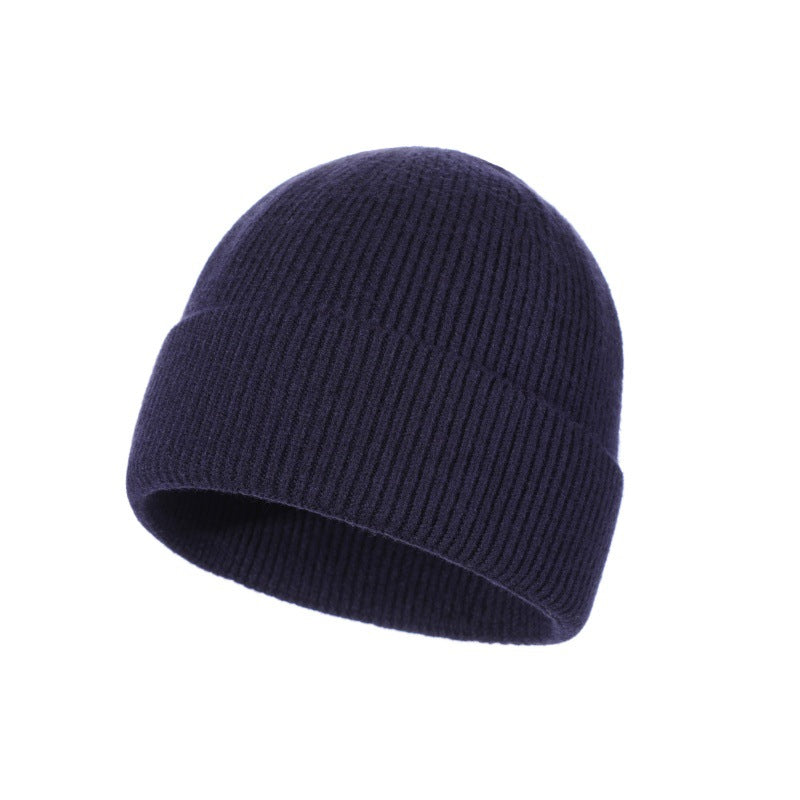 Everyday Fine Rib Fold Cuff Beanie - Navy