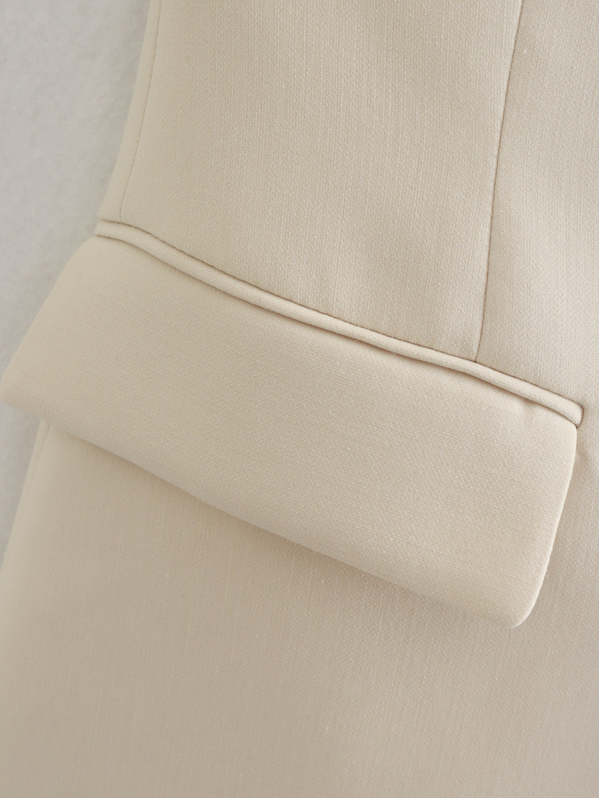 Strapless Button Front Tailored Bustier Top - Tan - 6