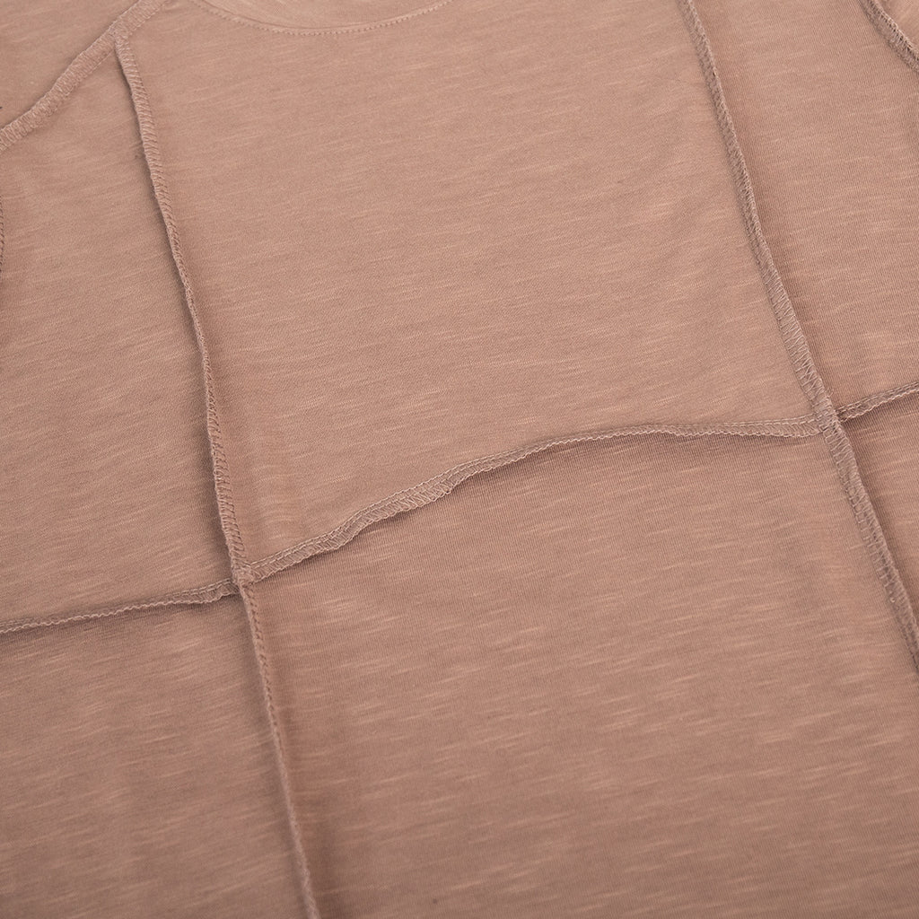 Exposed Seam Slim Long Sleeve Tee - Taupe - 6