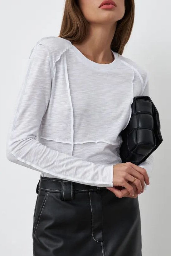 Exposed Seam Slim Long Sleeve Tee - view 2