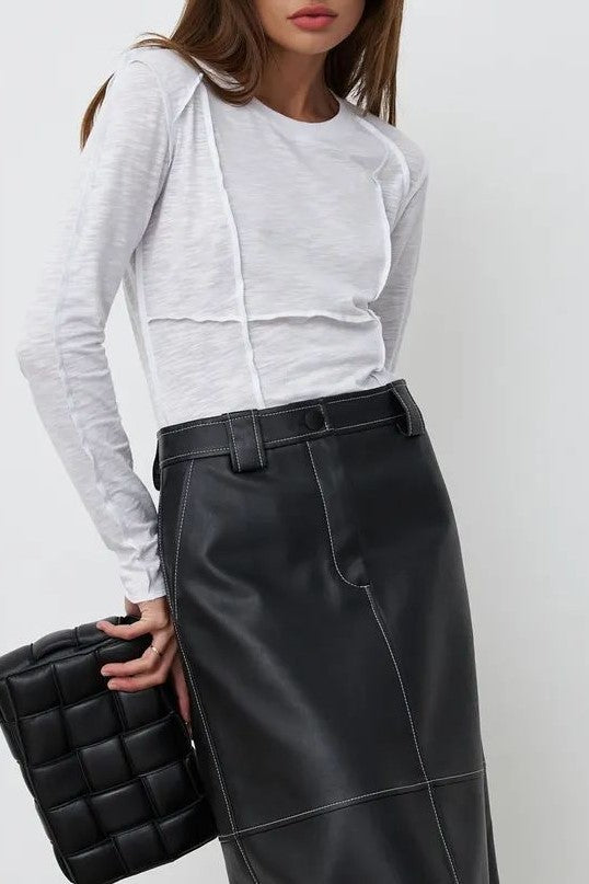 Exposed Seam Slim Long Sleeve Tee - view 3