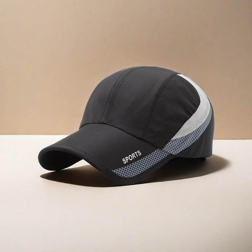 Lightweight Quick Dry Mesh Baseball Cap - Black
