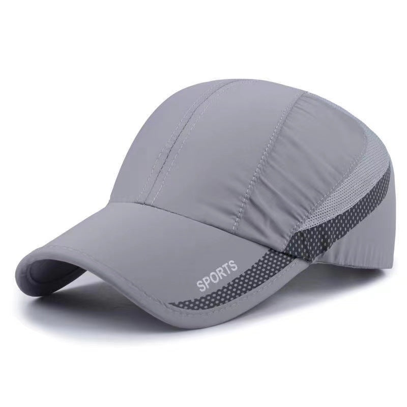 Lightweight Quick Dry Mesh Baseball Cap - Light_Gray