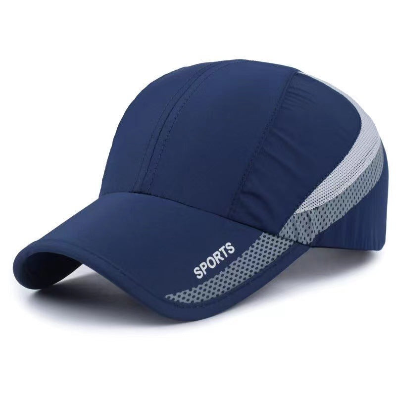 Lightweight Quick Dry Mesh Baseball Cap - Navy_Blue