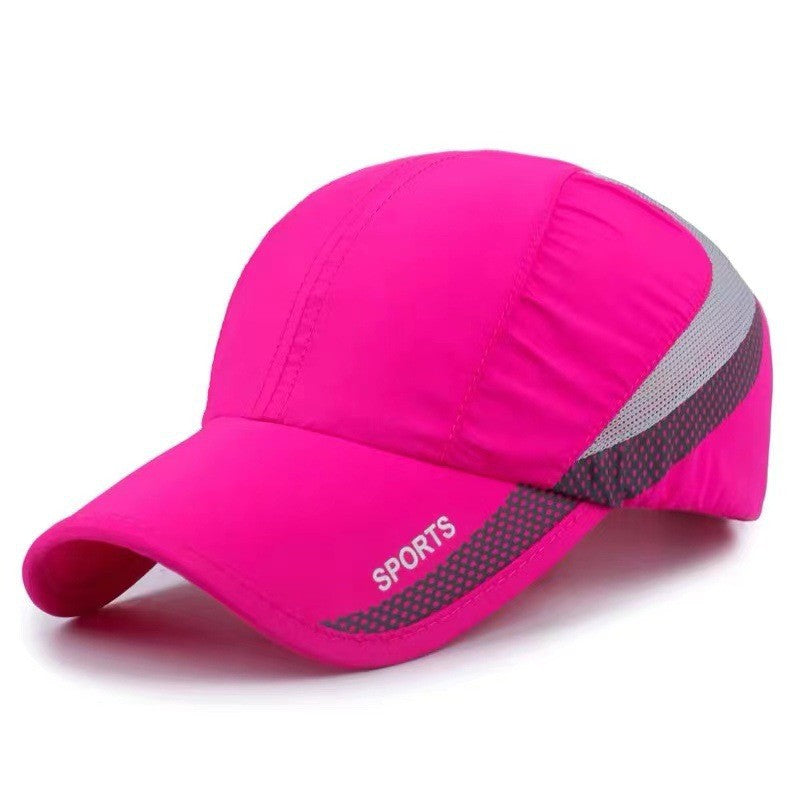 Lightweight Quick Dry Mesh Baseball Cap - Rose_Red