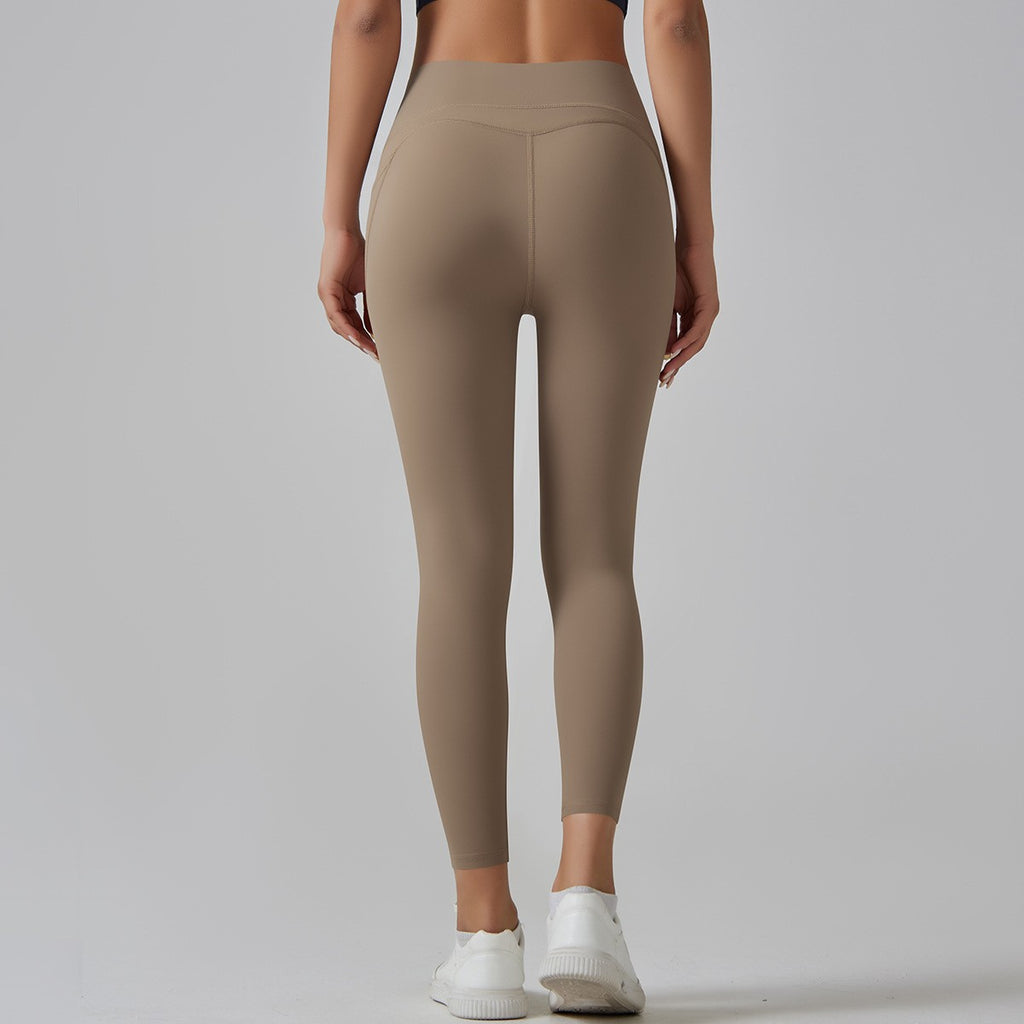 Brushed Nylon High Rise Side Pocket Yoga Leggings