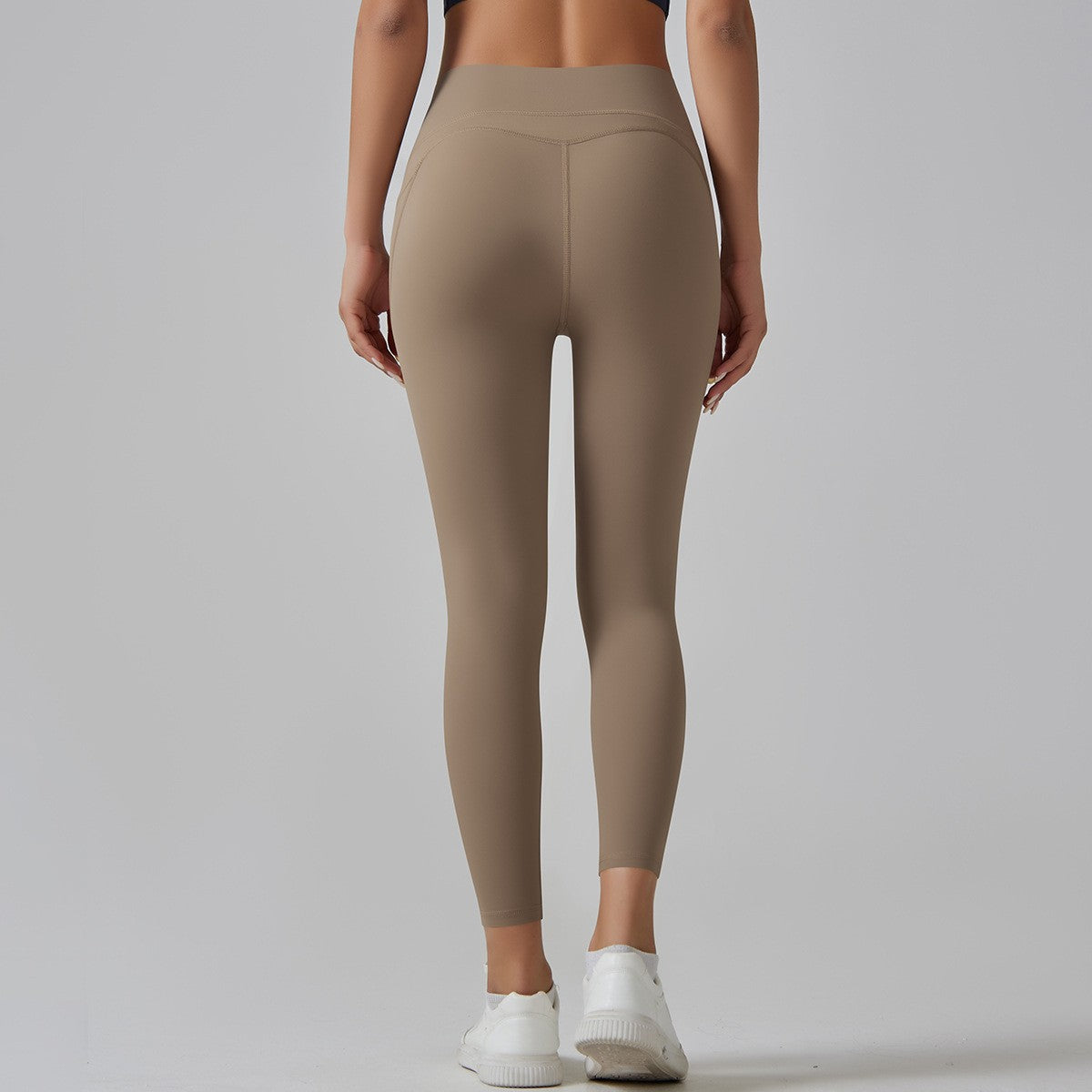 Brushed Nylon High Rise Side Pocket Yoga Leggings