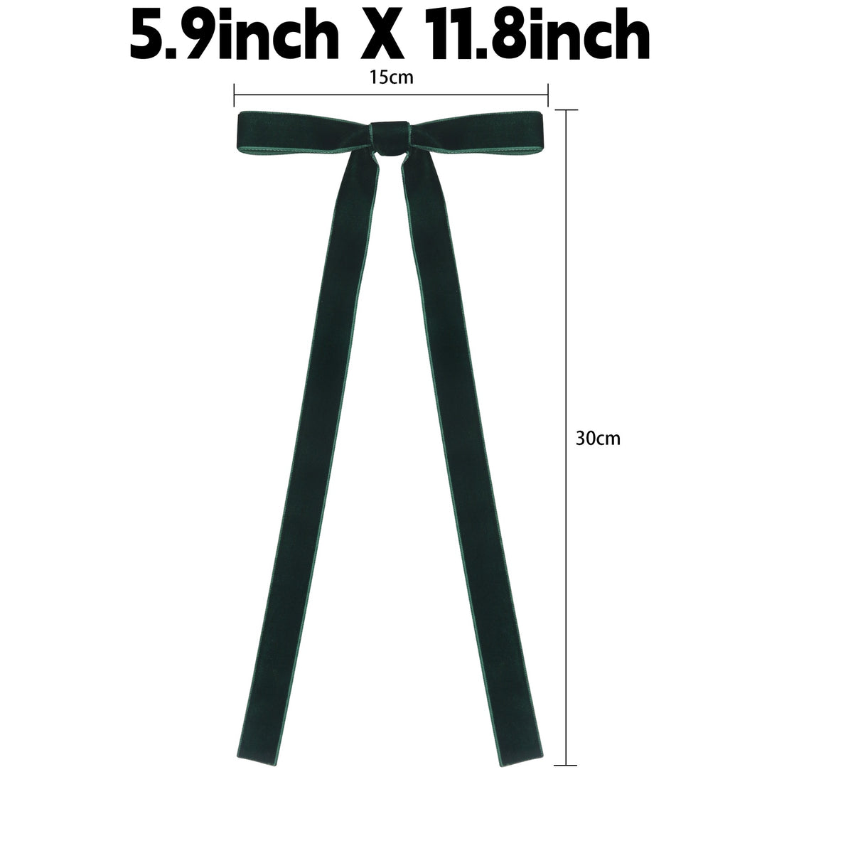 Christmas Velvet Bows with Long Tails and Twist Ties - MediGreen