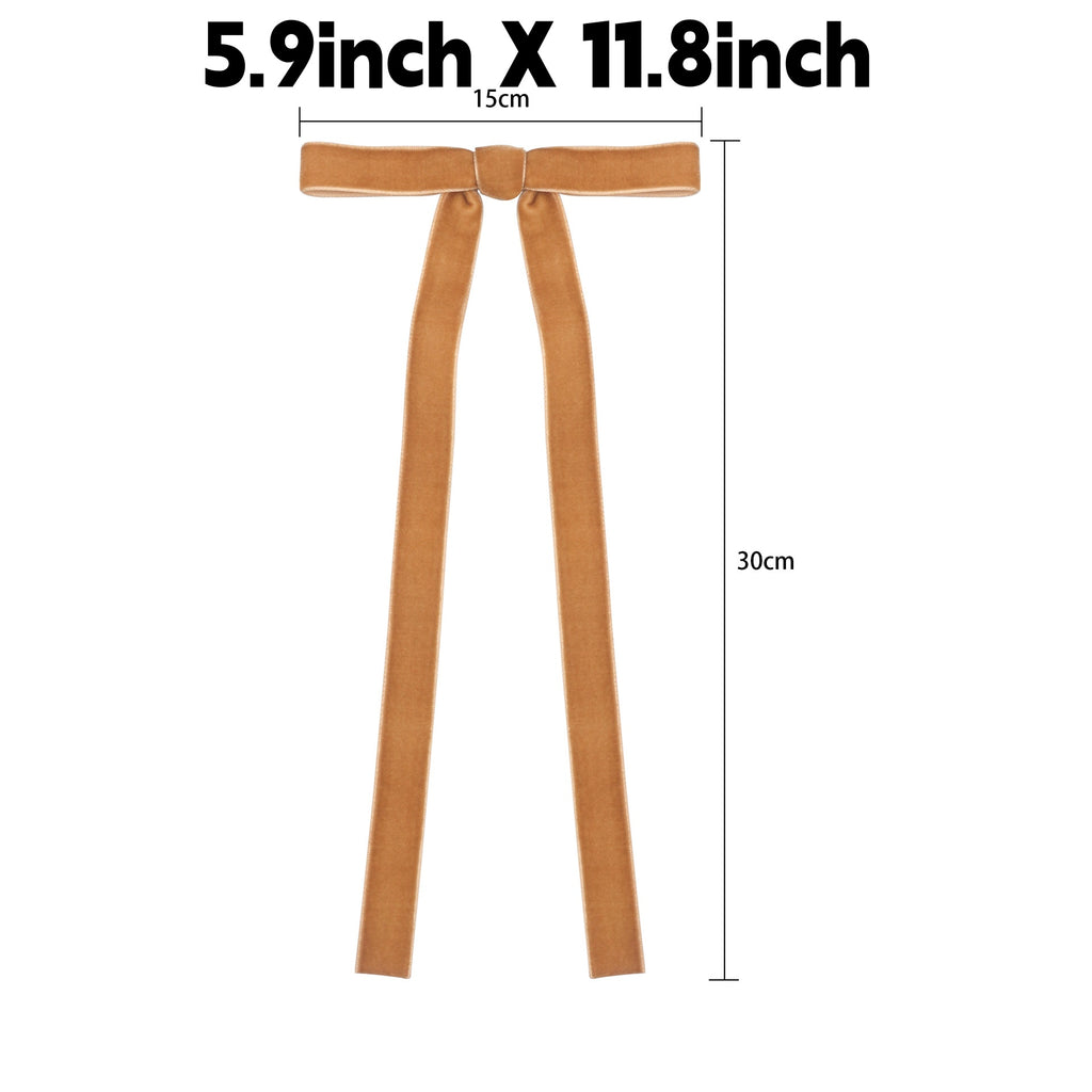 Christmas Velvet Bows with Long Tails and Twist Ties - MediKhaki
