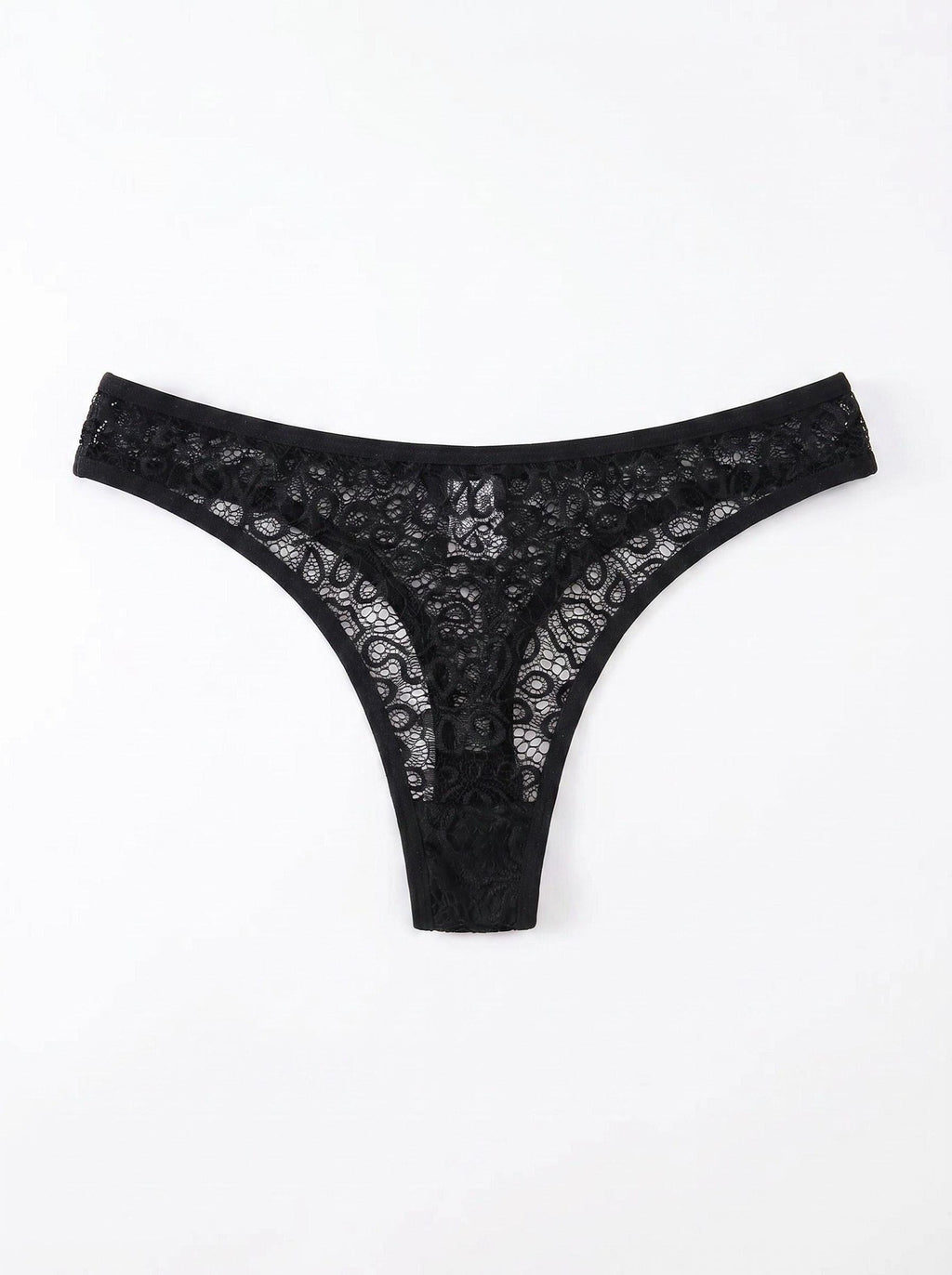 Floral Lace Underwire Bra And Thong Set