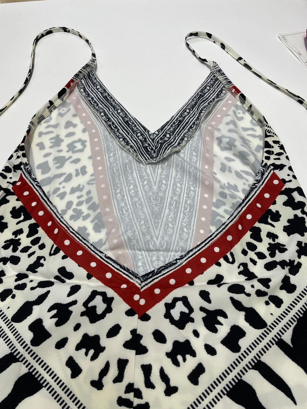 Animal Print Open Back Maxi Beach Dress - Black - 2