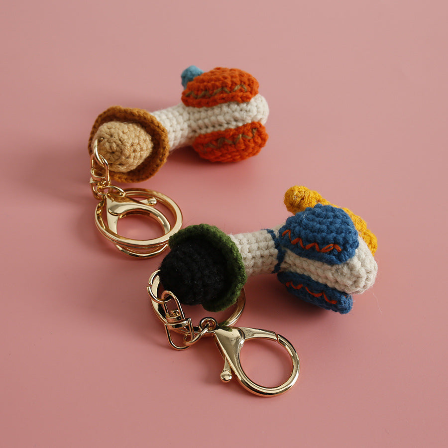 Hand Crochet Duck Keyring Charm - view 1
