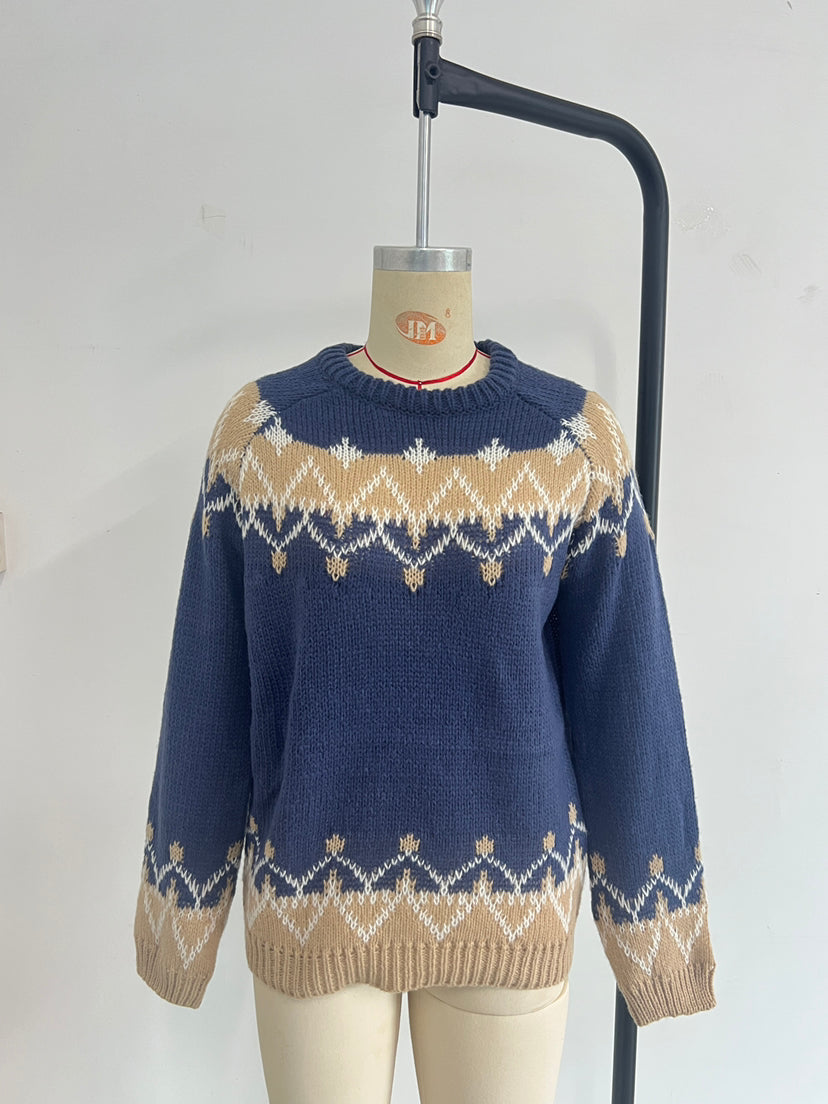 Nordic Fair Isle Chunky Knit Sweater