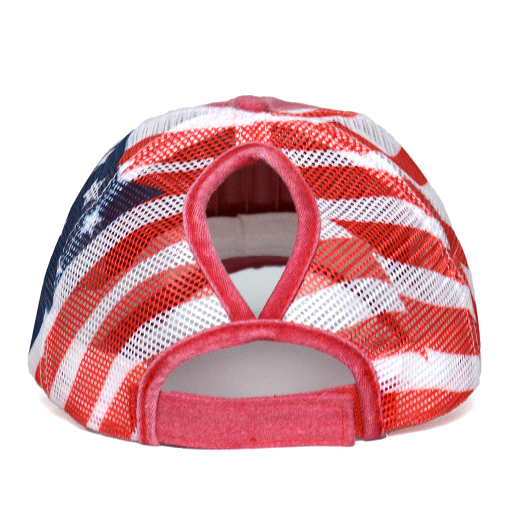 Stars and Stripes Ponytail Baseball Cap - view 3