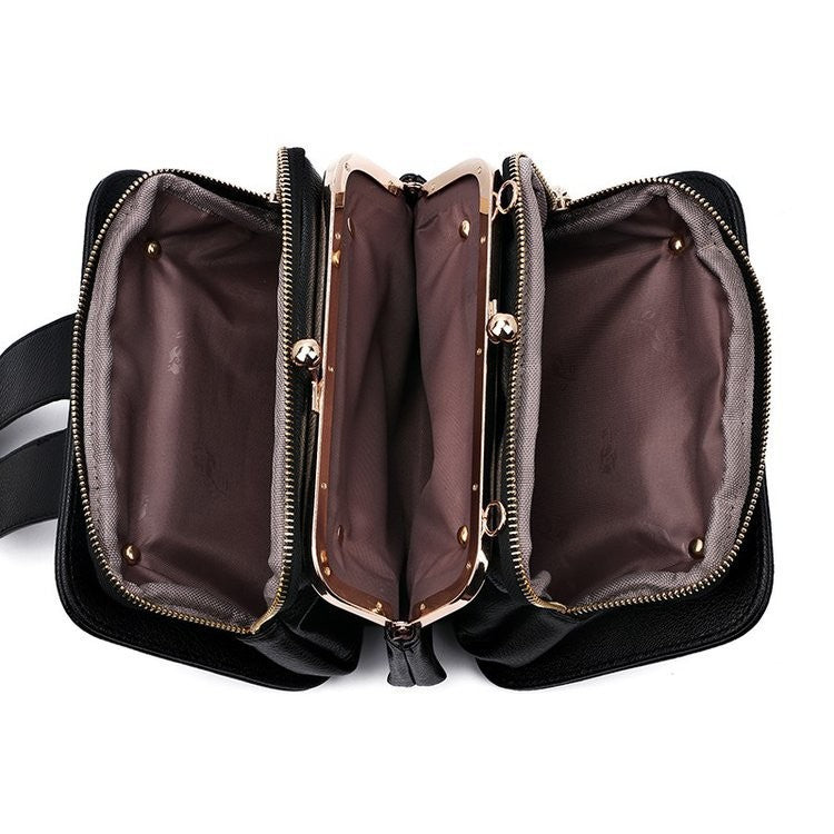 Turn Lock Chain Box Crossbody Bag